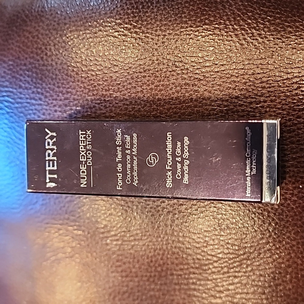 NIB By Terry Nude Expert Duo Stick Foundation Shade 7 Vanilla Beige + Bag & Powd